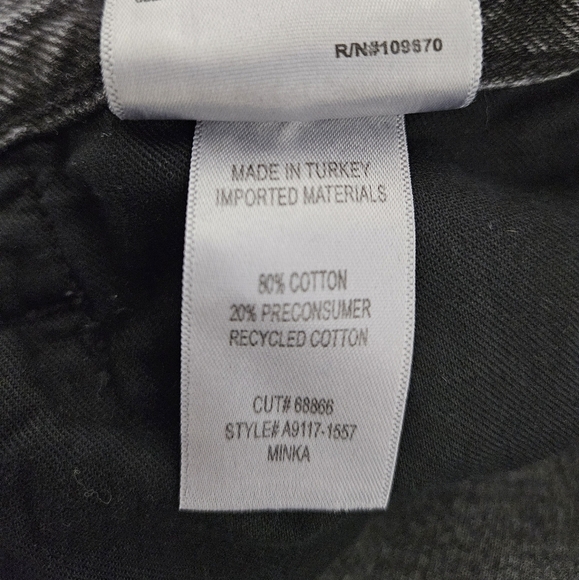 AGOLDE Minka Wide Leg Cargo Jeans in Distressed Black Size 28 - Picture 9 of 16